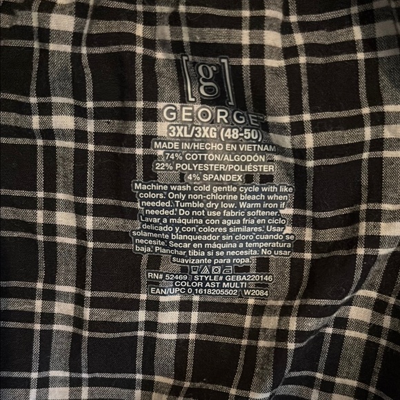 Plaid Black and White Women's Shorts - Picture 2 of 2